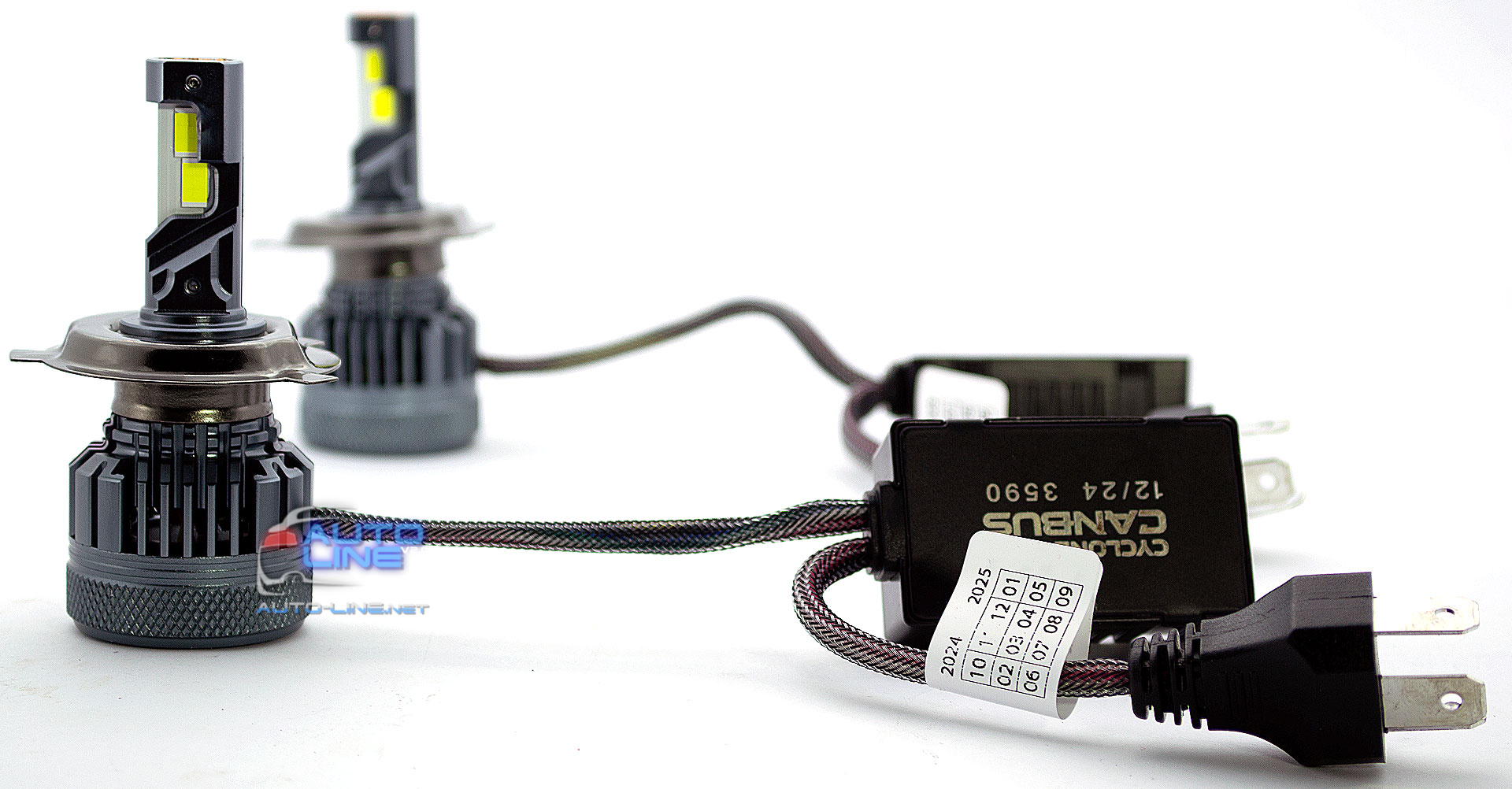 Мощные LED-лампы H4 с обманкой 9-32В 70Вт 5500K/18000Lm - Cyclone LED H4 H/L 5500K type 48