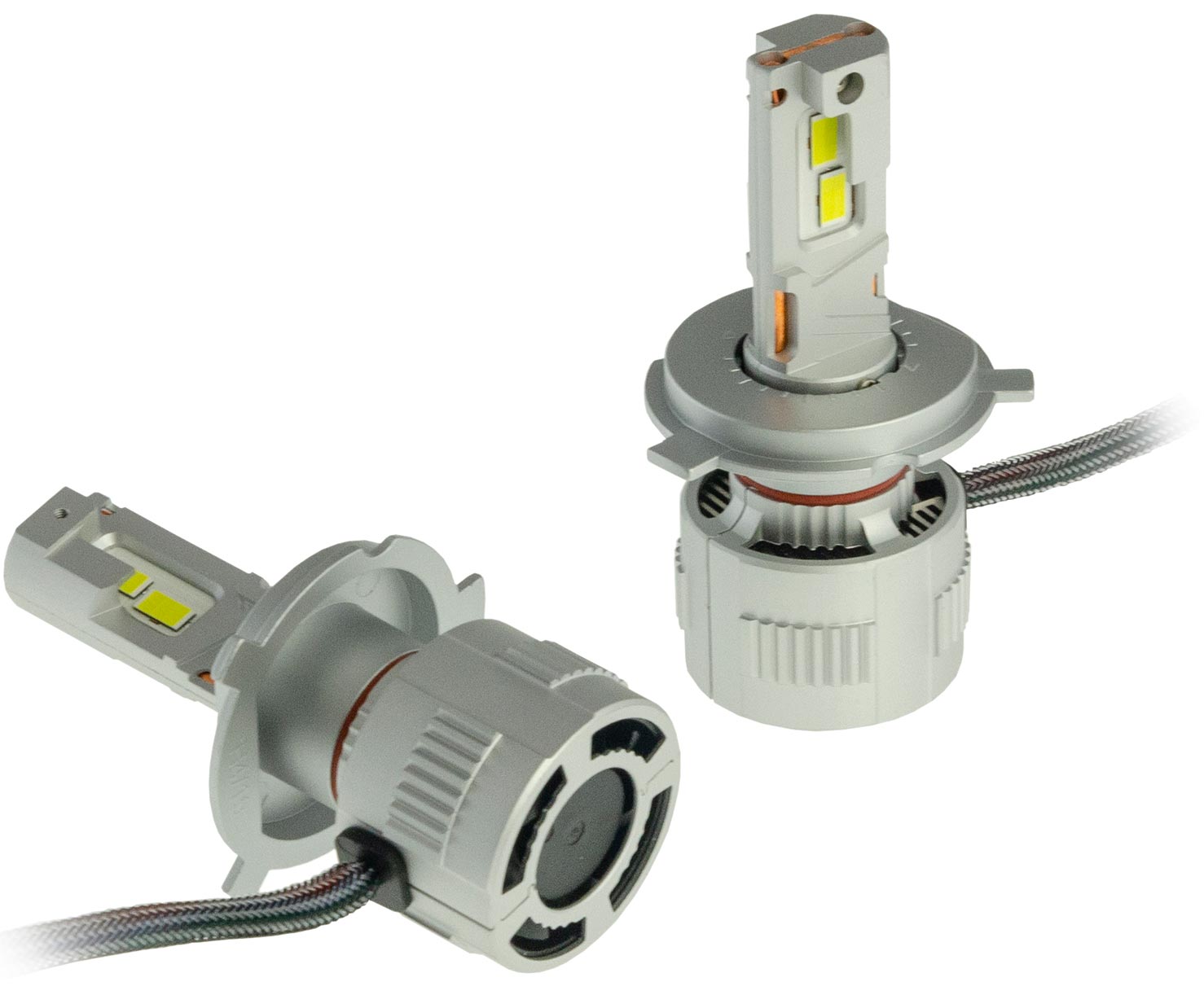Мощные LED-лампы H4 для грузовых и легковых авто с обманкой, 100Вт 9-60V - Cyclone LED H4 H/L 6000K 9-60V type 52