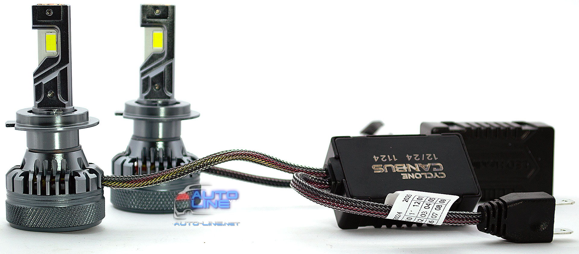 Мощные LED-лампы H7 с обманкой 9-32В 70Вт 5500K/18000Lm - Cyclone LED H7 5500K type 48