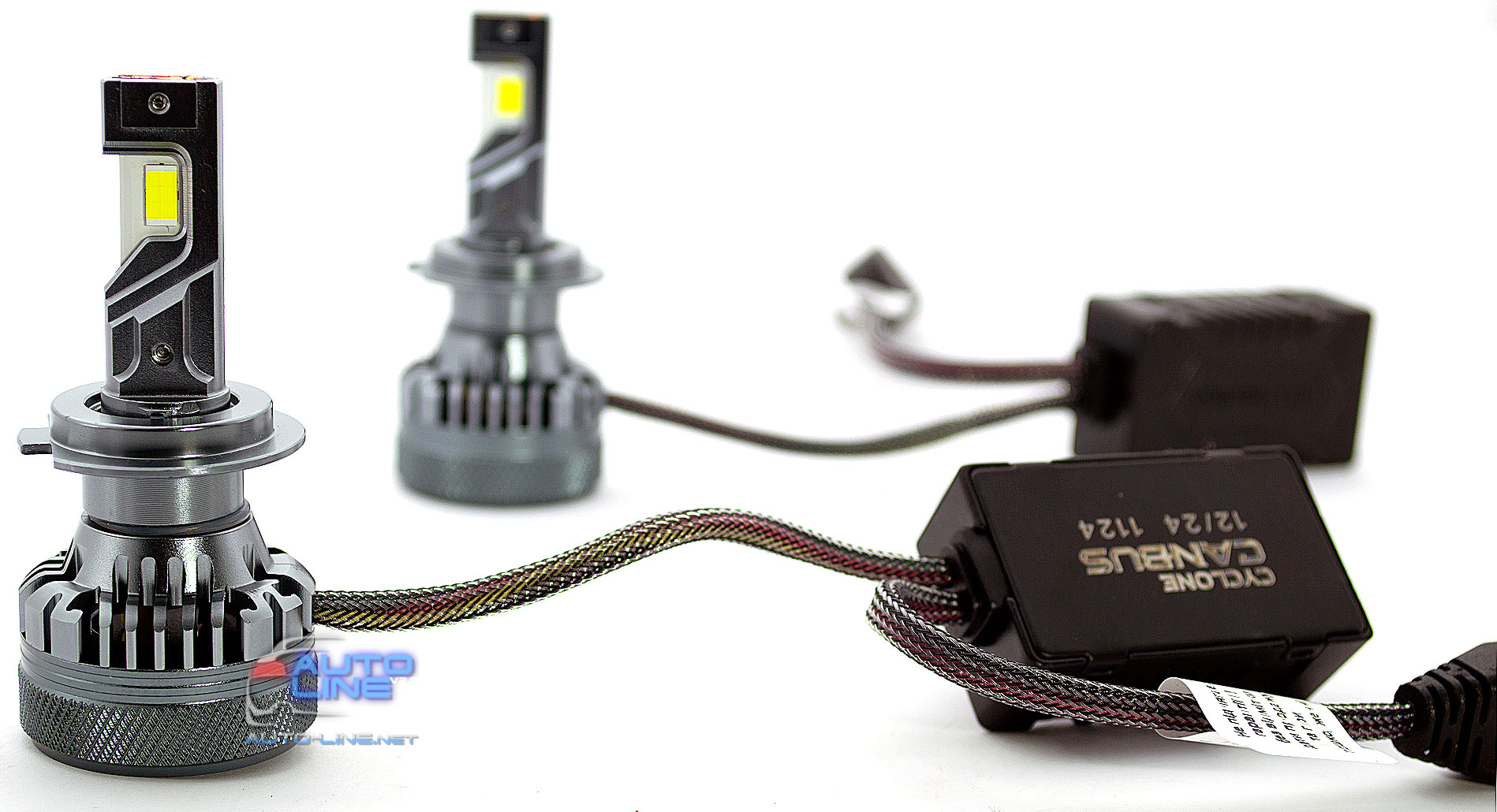 Мощные LED-лампы H7 с обманкой 9-32В 70Вт 5500K/18000Lm - Cyclone LED H7 5500K type 48