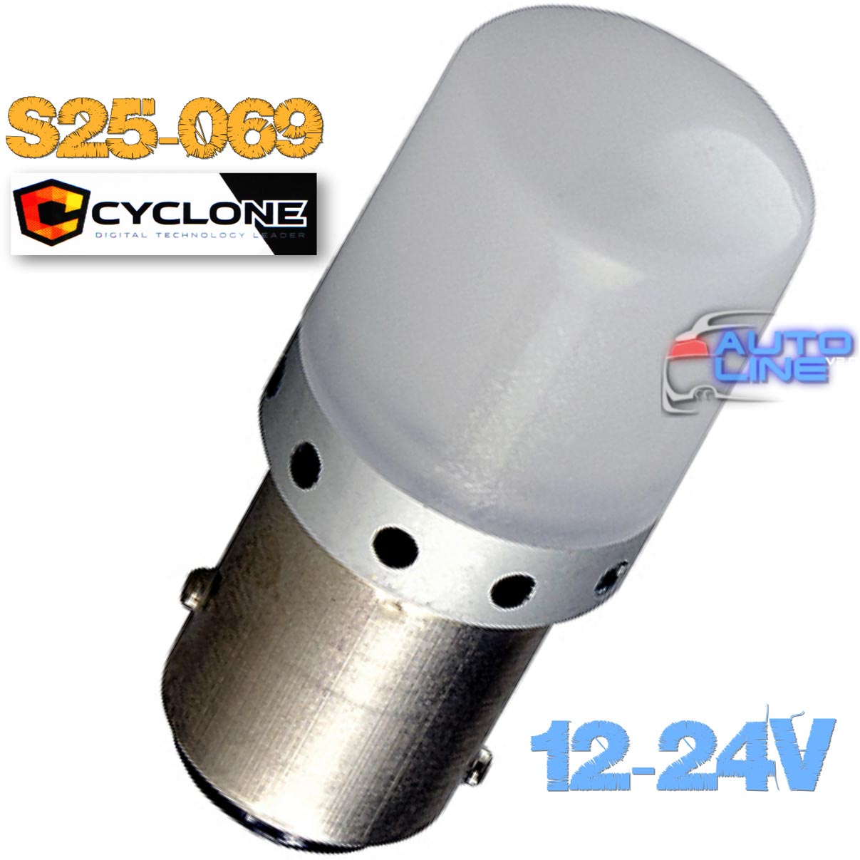 LED-лампа P21W матова - Cyclone S25-069 3030-9 12-24V