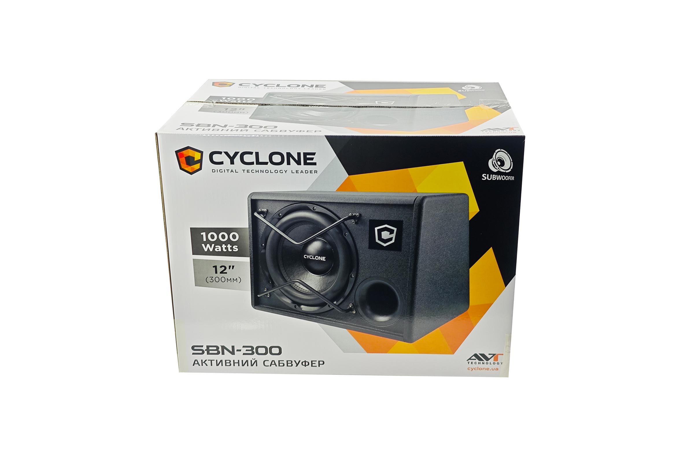 Cyclone SBN-300 - автомобільный корпусний активний сабвуфер 1000 Вт