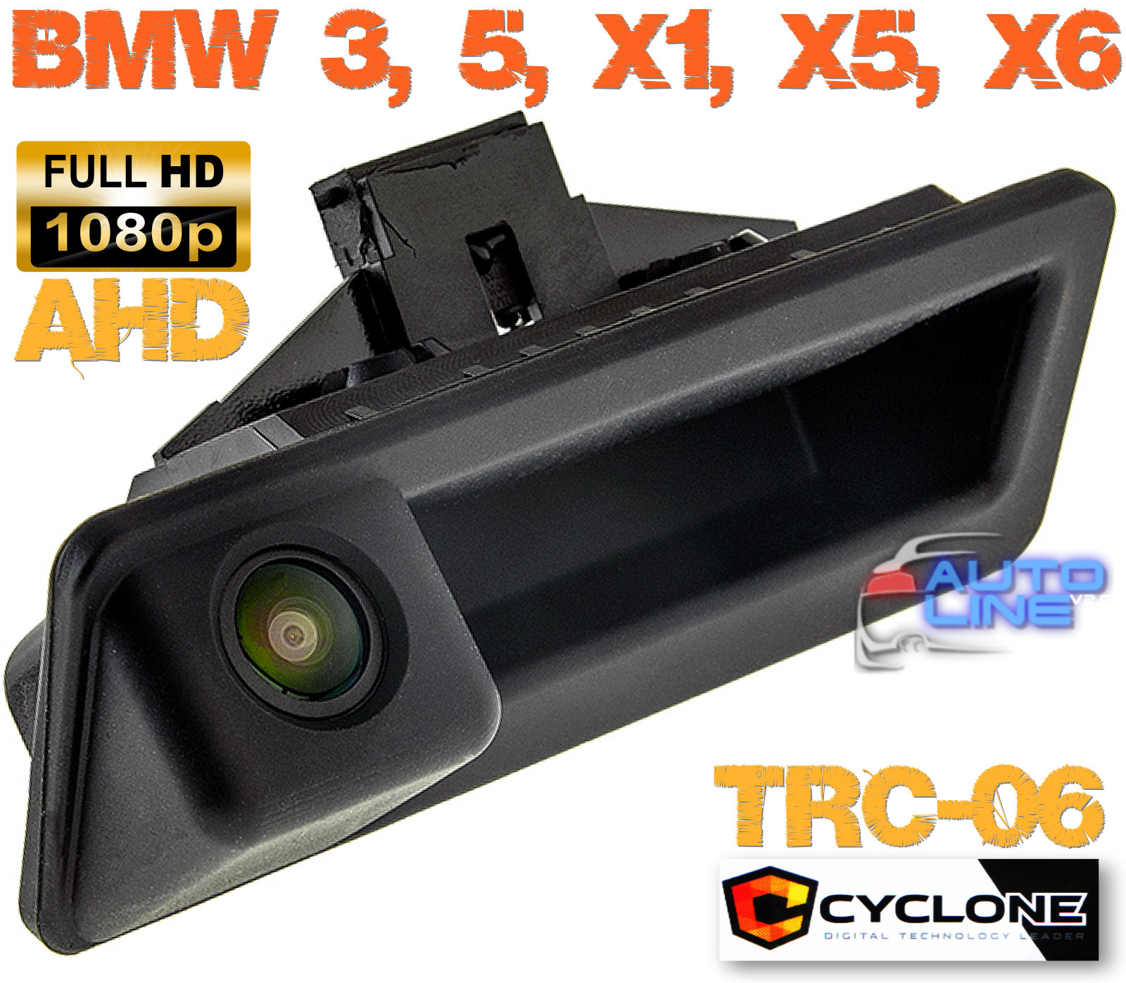 Cyclone TRC-06 BMW 3, 5, X1, X5, X6 (LS8003) - AHD FULL HD штатная камера заднего вида BMW 1 series E82, E88, BMW 3 series E90, E91, E92, E93 2008-2011, BMW 5 series E60, E61 2005-2010, BMW X1 E84 2010-2014, BMW X5 E70 2011-2014, BMW X6 E71, E72 2013-2014