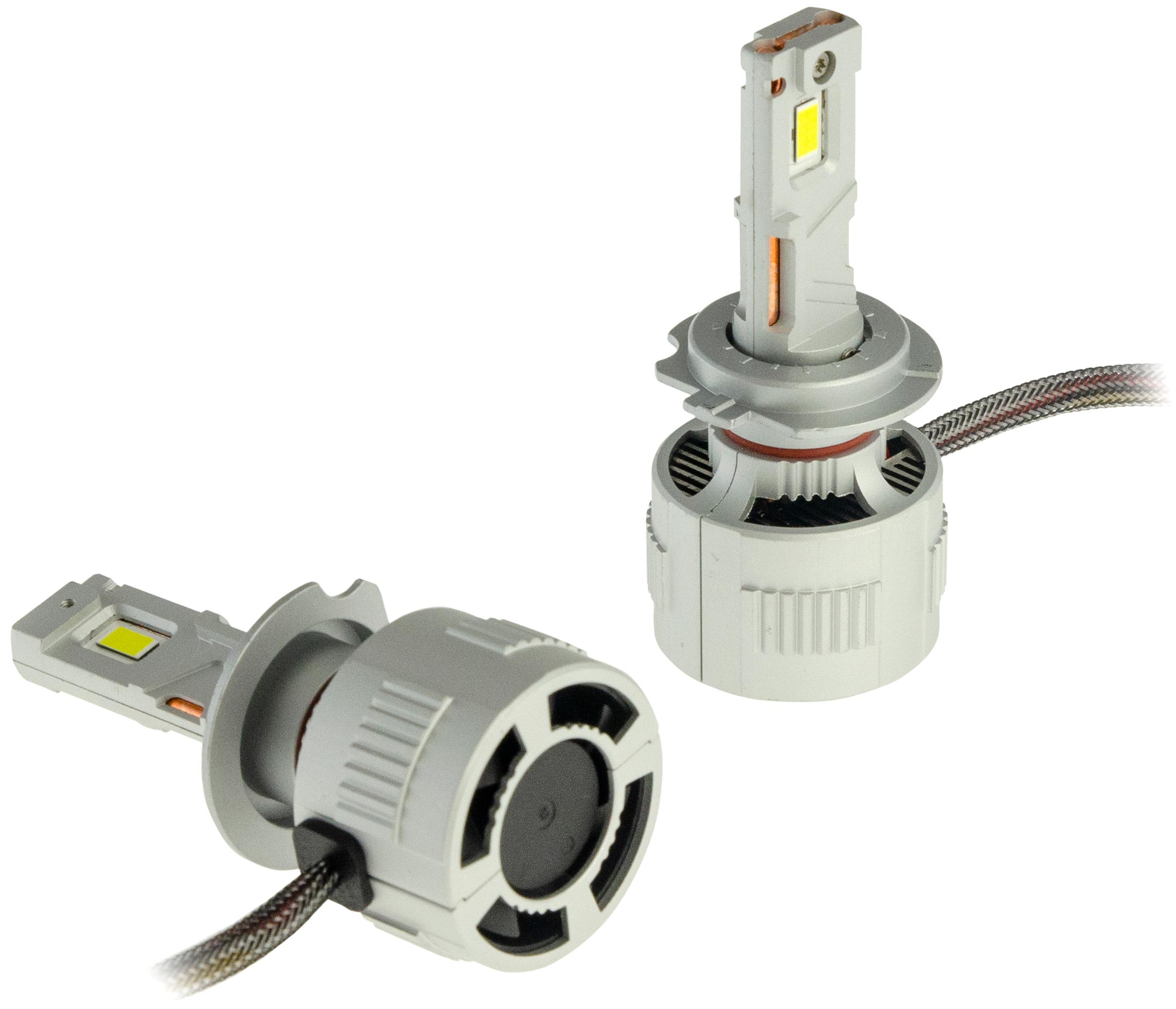 Мощные LED-лампы H7 для грузовых и легковых авто с обманкой, 100Вт 9-60V - Cyclone LED H7 6000K 9-60V type 52