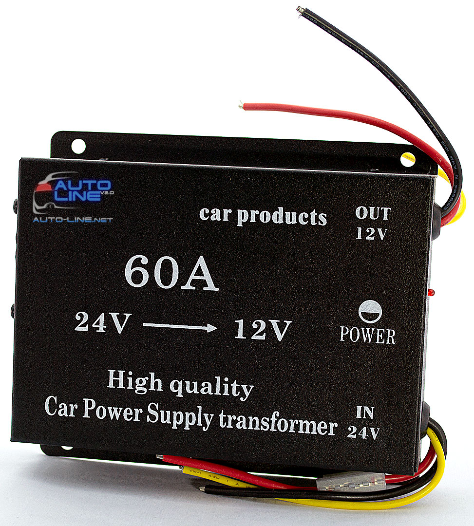 DC/DC 24V-12V 60A - профессиональный автомобильный понижающий преобразователь напряжения 24-12В 60A