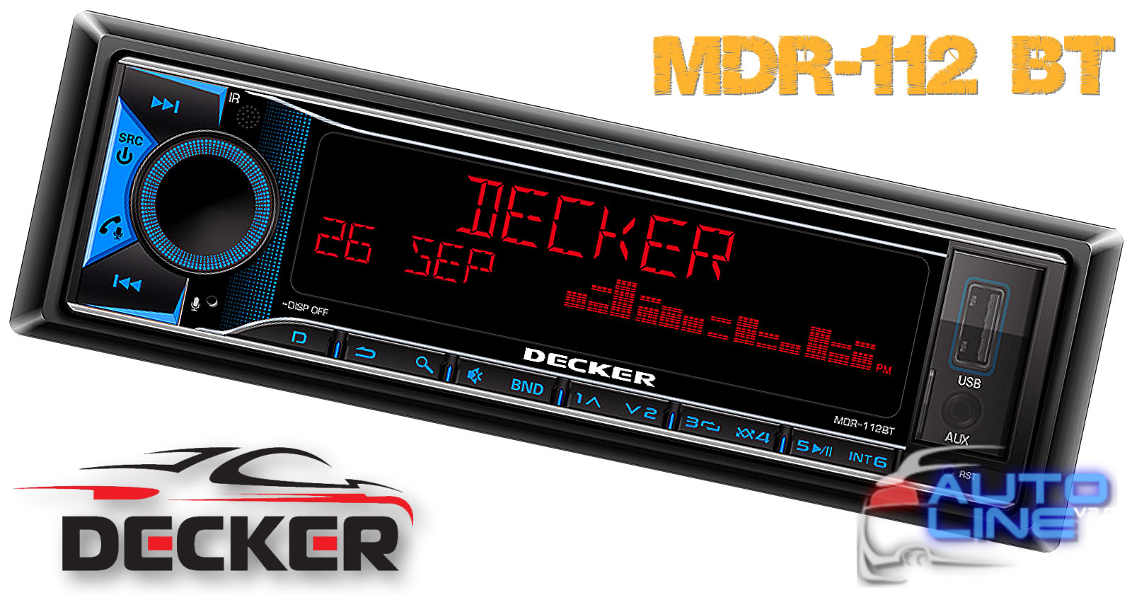 Decker MDR-112 BT - Автомагнітола 1DIN