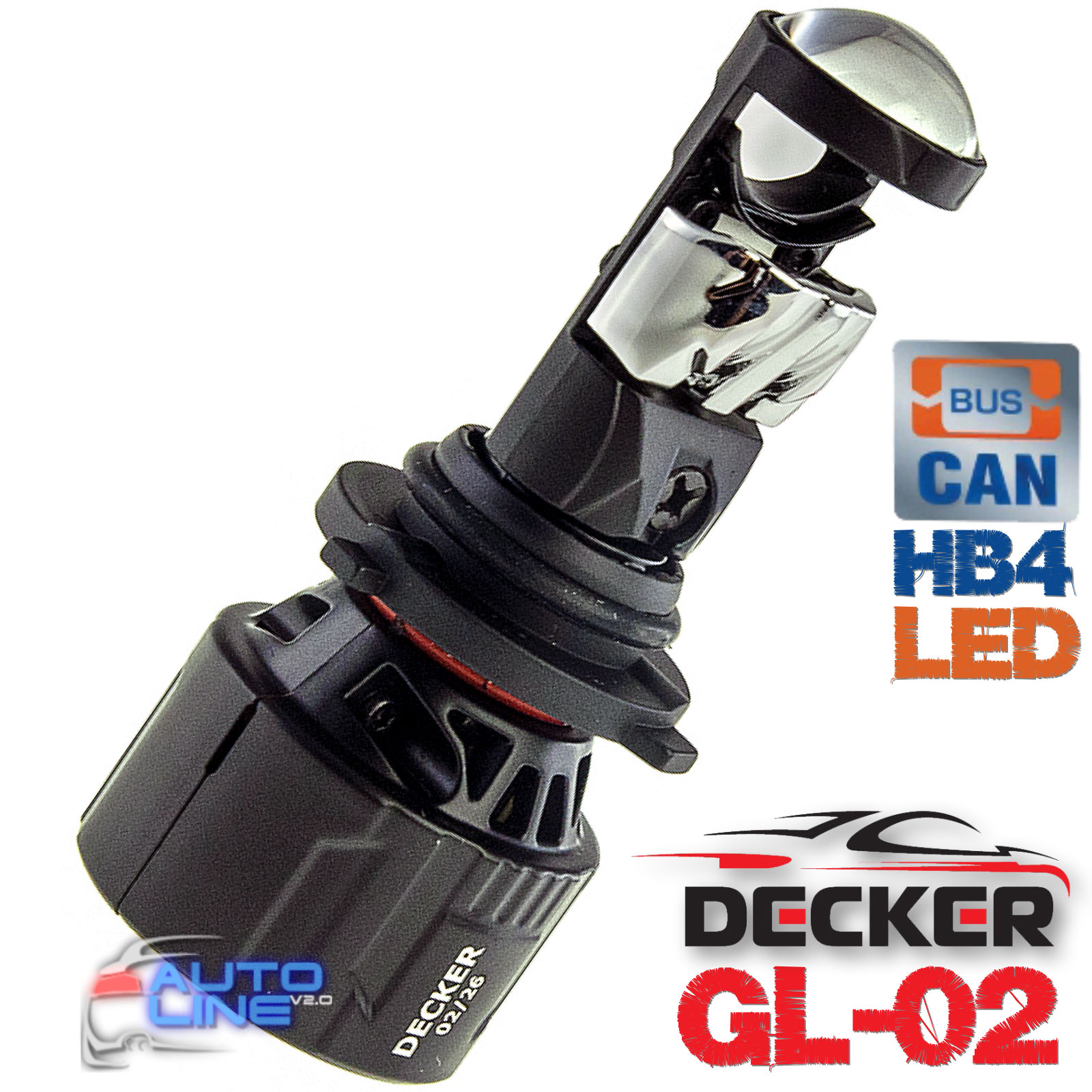 Міні LED-лінзи 9006/HB4 5000K — Decker LED GL-02 5K 9006