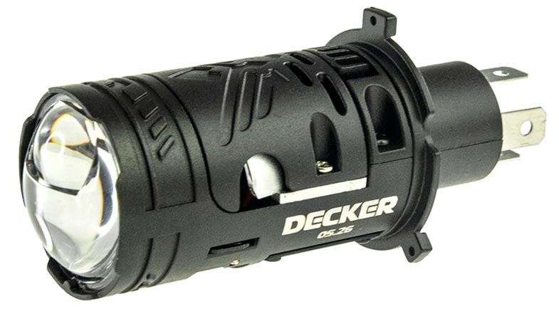 Decker LED RGX-02 5,5K H4 45/65 Вт — міні-LED-лінза H4, 1,44 (36,5 мм), 65 Вт, світлодіодна лампа-лінза H4