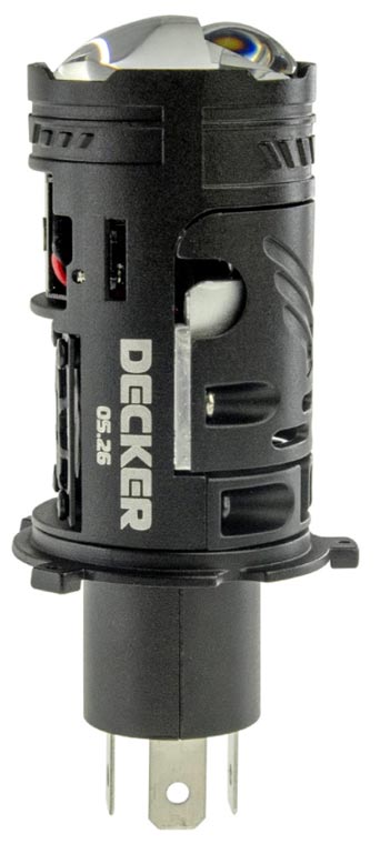 Decker LED RGX-02 5,5K H4 45/65 Вт — міні-LED-лінза H4, 1,44 (36,5 мм), 65 Вт, світлодіодна лампа-лінза H4