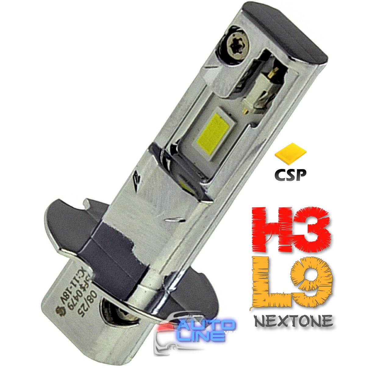 Nextone LED L9 H3 6000K  — мини LED-лампа H3 под галогенку, без вентилятора