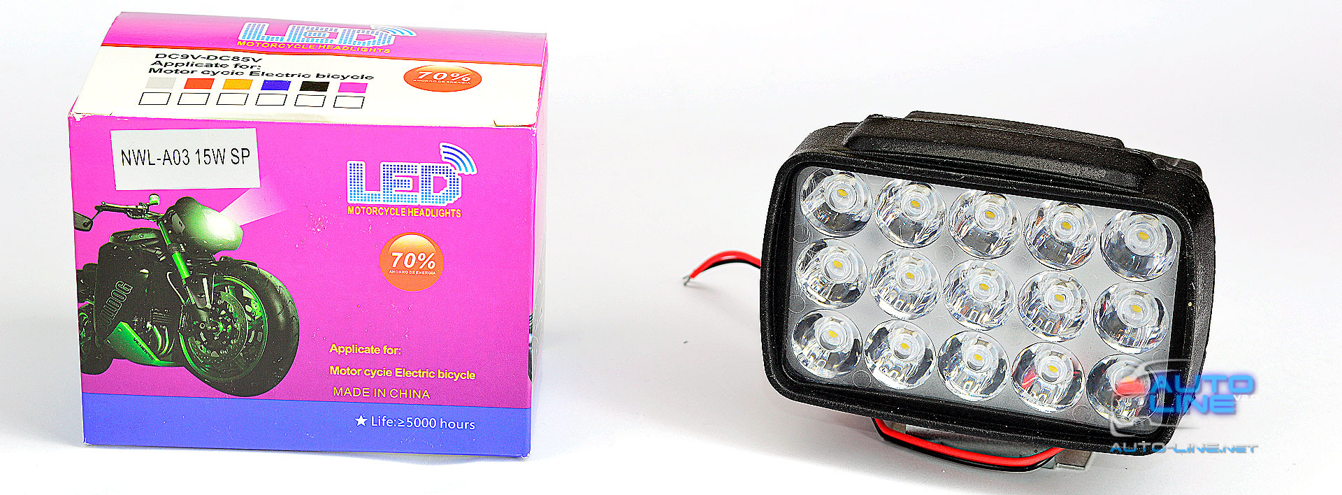 Nextone NWL-A03 15W SP — дешева пластикова додаткова LED-фара дальнього світла