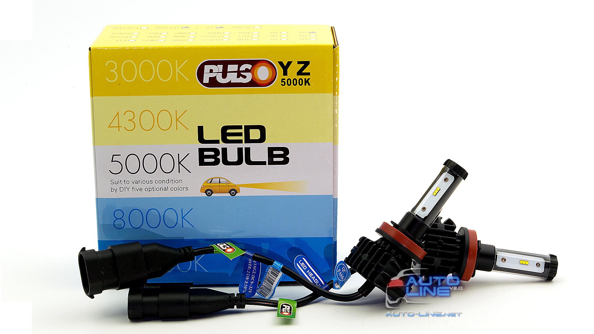 Фото 1 - PULSO YZ H11 LED-chips ZES 9-32v 25w 4500Lm 3000-4300-5000-8000-10000K YZ-H11
