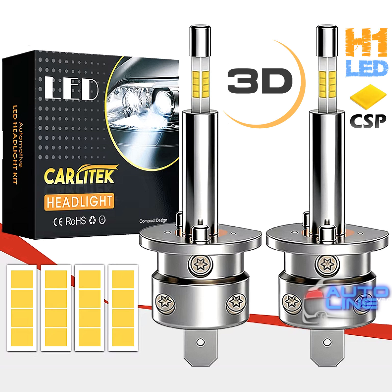 Міні 3D LED-лампи H1 для лінз і рефлектора - B-Power LED LM H1 CAN 6000K V2