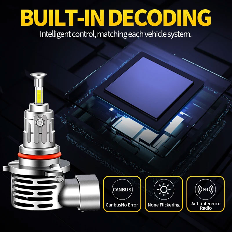 B-Power LED LM V1 H11 CAN 6000K 20000Lm — автомобильные мини 3D LED-лампы H11 для линзованной и рефлекторной оптики, LED лампы H11 360 градусов с обманкой