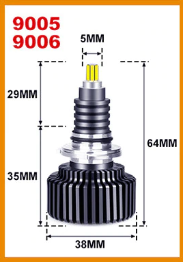 Габариты - B-Power LED SX 9005/HB3 6000K 20000Lm