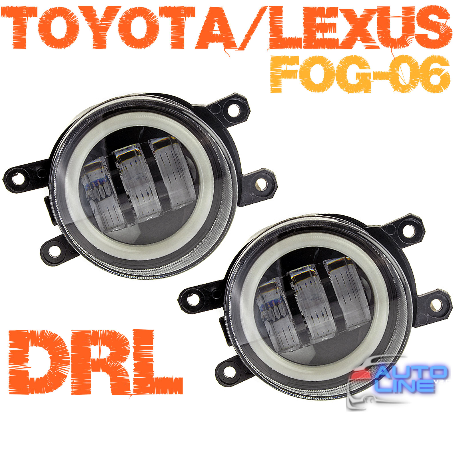 Cyclone FOG-06 Toyota 45W+DRL 3,5” 5000K - штатні протитуманні LED-фари TOYOTA та LEXUS з ходовими вогнями