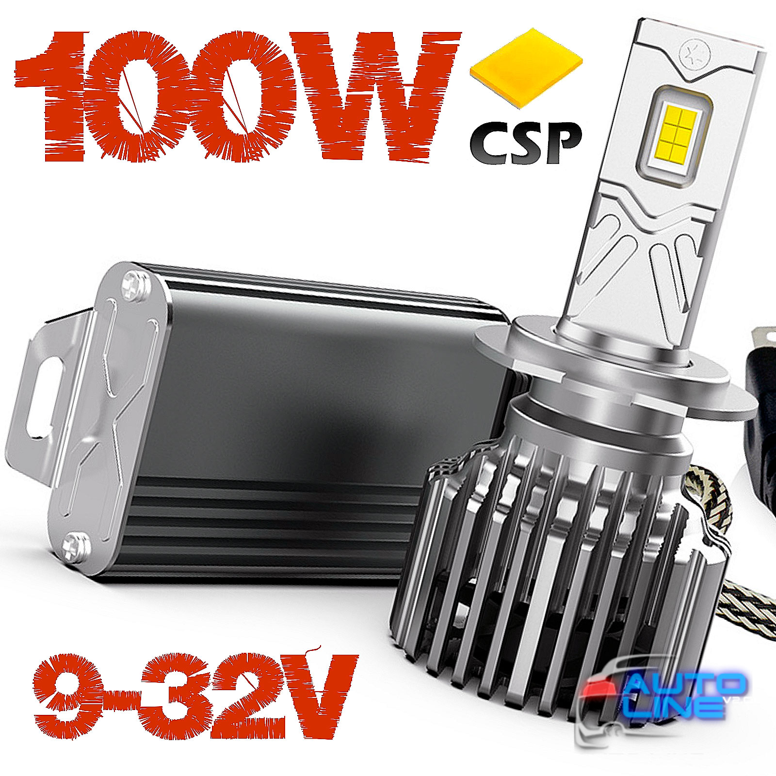 Мощная CAN LED-лампа H7/H18 с 