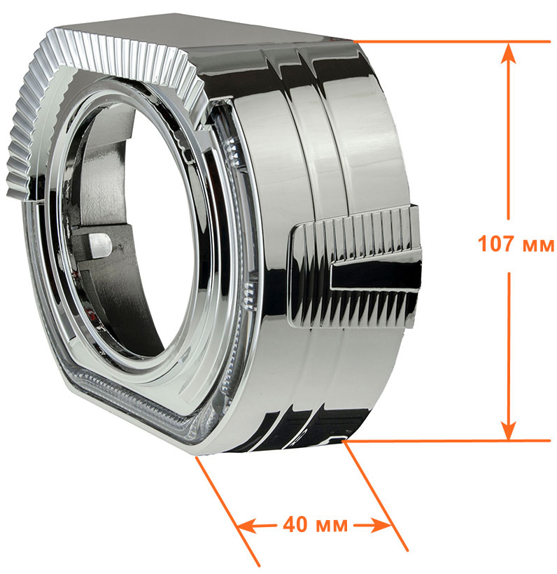 Cyclone S-50 (3.0) DRL — комплект LED-масок с ангельскими глазками для линзы 3 дюйма, DRL (ДХО ангельские глазки)