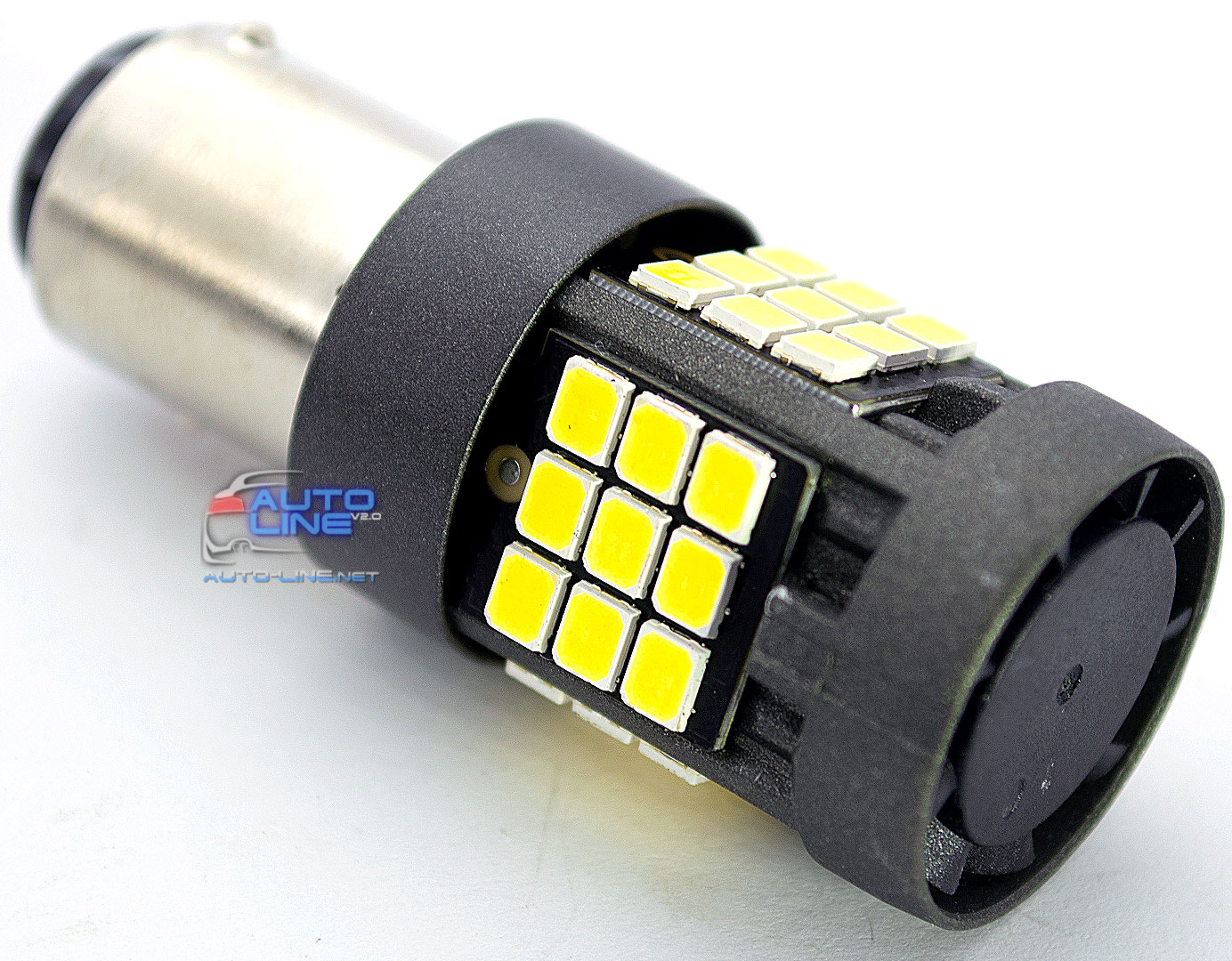 Cyclone S25-096 CAN 2835-36 9-32V — потужна CAN 2-контактна LED-лампа S25 BAY15D 30Вт з вентилятором