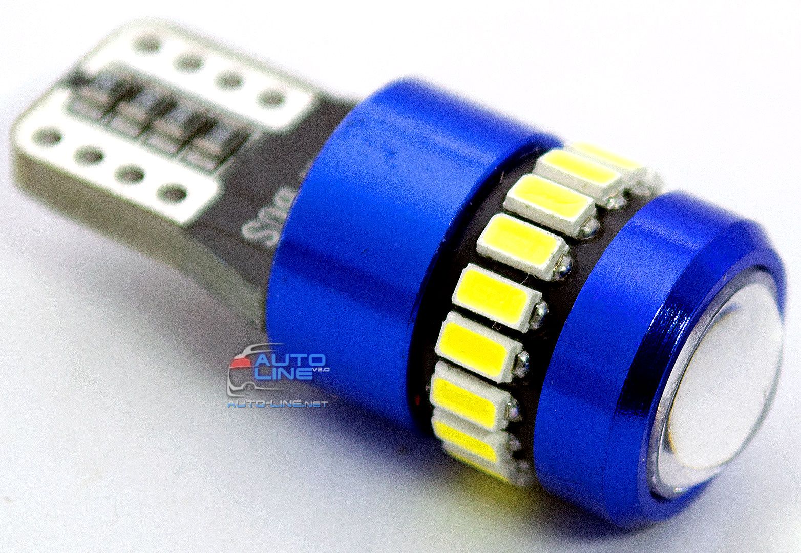 Cyclone T10-111 CAN 3014+3030-19 24V - LED-лампа 24В T10/W5W с линзой