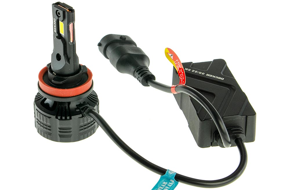 Decker LED PL-03 5K H11 — мощные CAN LED-лампы H11 (с обманкой), 5000K/12000Lm