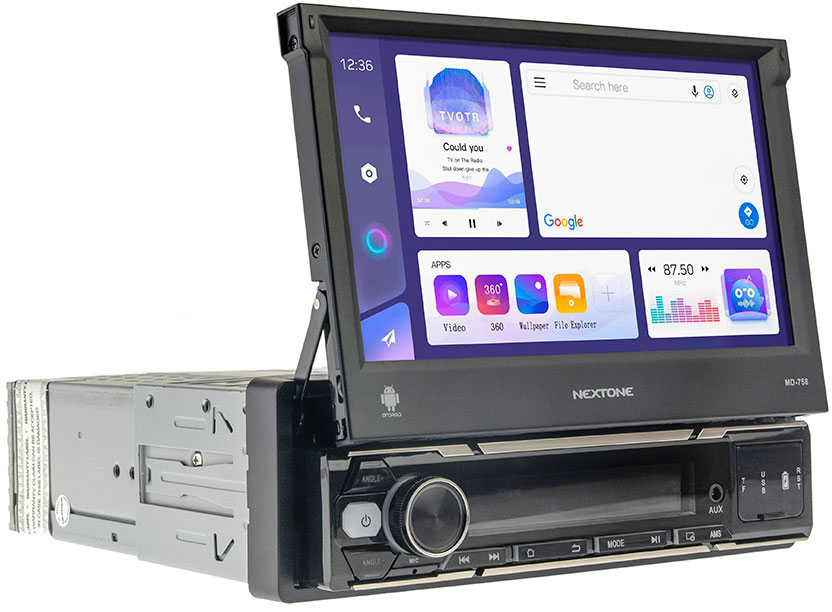 Nextone MD-758 - універсальна автомагнітола 1DIN ANDROID з моторизованим дисплеєм, високоякісний DSP процесор