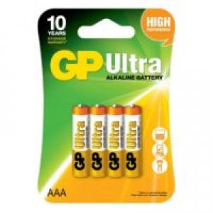 Батарейка GP ULTRA ALKALINE 1.5V 24AU-U4 щелочная, LR03, ААА (4891199027659)