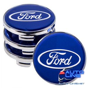 Заглушка колесного диска Ford 55x52 прямая (4шт.) (SAK 12/012)