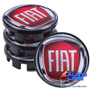 Заглушка колесного диска Fiat 48x42 прямая с бортиком (4шт.) (SAK 12/017)