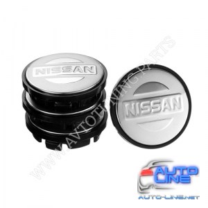 Заглушка колесного диска Nissan 65x56 серый металл (50004)