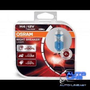 Автолампа OSRAM Night Breaker Laser +130% H4 12V 60/55W P43t (64193NBL BOX)