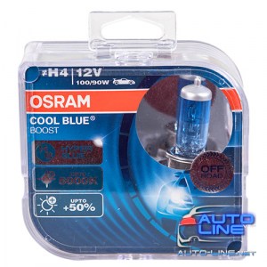 Автолампа OSRAM Cool Blue Boost +50% H4 12V 100-90W P43t (62193CBB-HCB BOX)