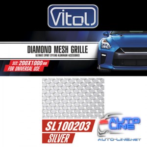 Решетка декоративная VITOL 100*20см silver №3 (SL100203)
