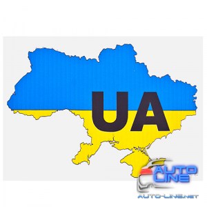 Наклейка Украина Карта, 100х140мм (UA)