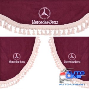 Шторки на лобовое +боковые стекла (Mercedes Benz) бордовые