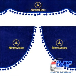 Шторки на лобовое +боковые стекла (Mercedes Benz) синии