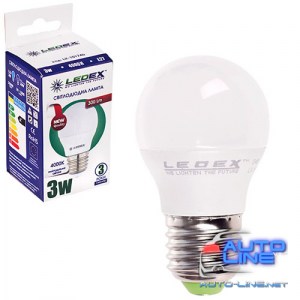 Светодиодная лампа LEDEX G45-6W-E27-600lm-3000K-(LX-101571) (101571)