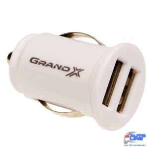 Зарядное устройство Grand-X CH-02W (2.1A, 12-24V, 2 USB 5V/2.1A)