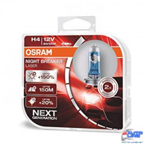 Лампа галогенная Osram 64193NL H4 Night Breaker Laser NG +150% 60/55W 12V P43T HardDuopet