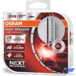 Лампа ксеноновая Osram D1S 66140XNL-HCB-DUO Night Breaker Laser +200% (2 шт. в блистере)