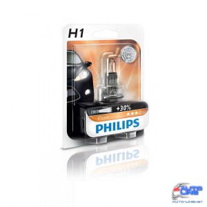 Лампа галогенная Philips H1 Vision, 3200K, 1шт/блистер 12258PRB1