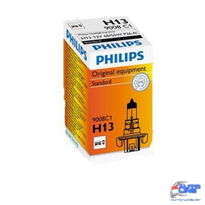 Лампа галогенная Philips H13, 1шт/картон 9008C1