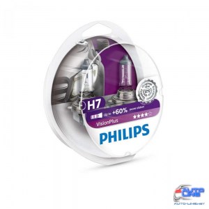 Лампа галогенная Philips H7 Vision Plus 2шт блистер 12972VPS2