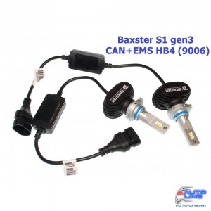 Лампы светодиодные Baxster S1 gen3 HB4 (9006) 5000K CAN+EMS (2 шт)