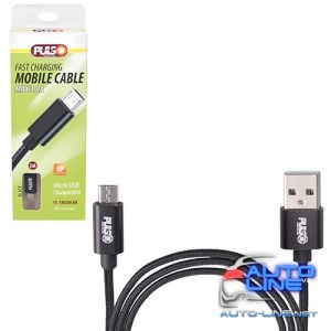 Кабель PULSO USB - Micro USB 3А, 2m, black (быстрая зарядка/передача данных) (CC-1802M BK)