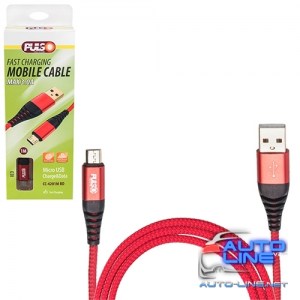 Кабель PULSO USB - Micro USB 3А, 1m, red (быстрая зарядка/передача данных) (CC-4201M RD)