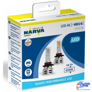 Лампы светодиодные Narva HB3/HB4 12/24v 6500K X2 18038 Range Performance