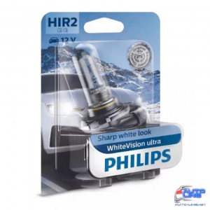 Лампа галогенная Philips HIR2 WhiteVision ultra +60% 12V (3700K) B1 9012WVUB1