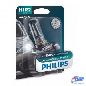 Лампа галогенная Philips HIR2 X-tremeVision Pro150 +150% 55W 12V B1 9012XVPB1