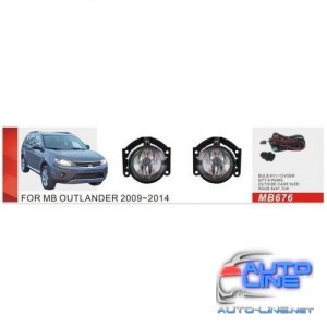 Фары дополнительные Mitsubishi Outlander XL 2009-14/Triton/L200 2015-/MB-676/H11-12V55W/эл.проводка (MB-676)